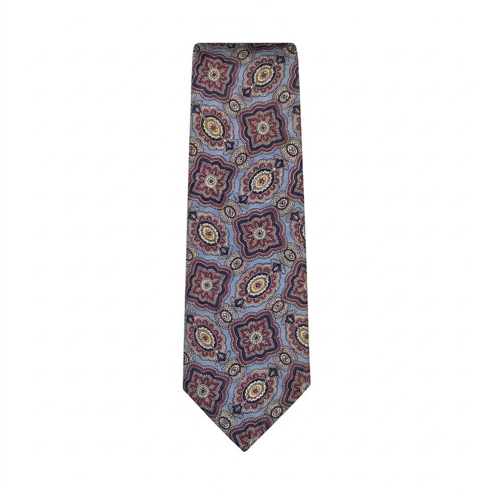 Vtg Polo Ralph Lauren Silk Tie kaleidoscope floral Hand‎ Made USA Old Money